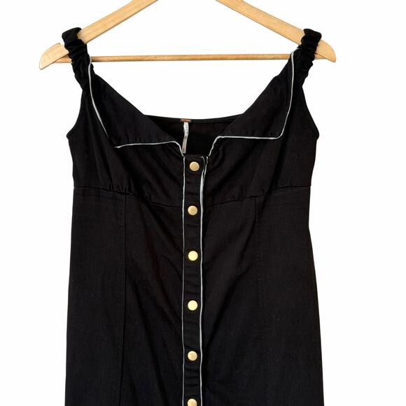 FREE PEOPLE Linnea Midi Dress in Black, Size Medium - Picture 8 of 14